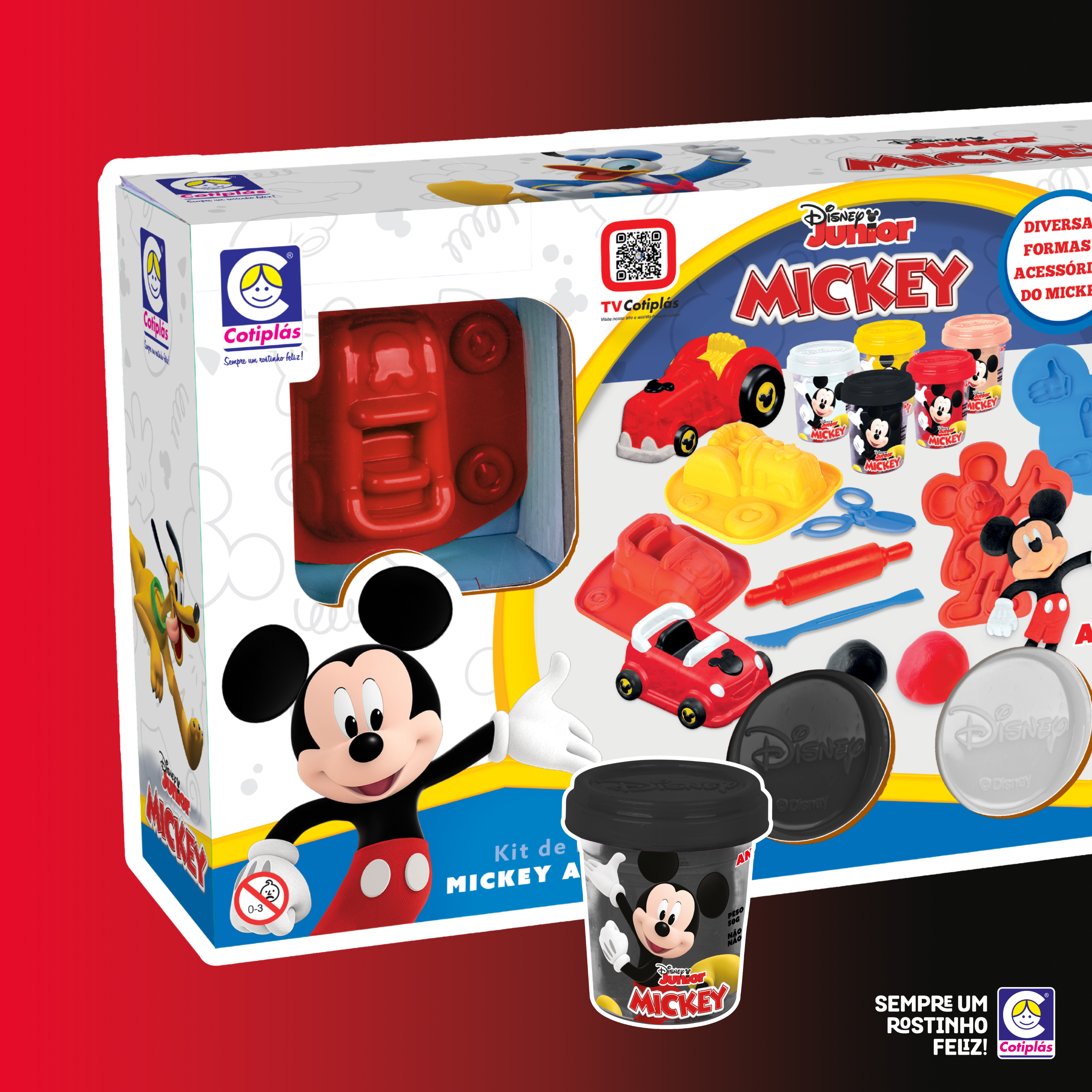 disney kit de massinha mickey acessorios
